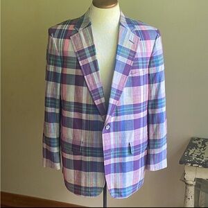 Men's Multicolor Plaid Blazer